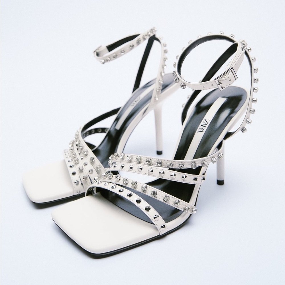 Zara Studded Heeled Sandals